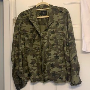 Rails button down camo shirt